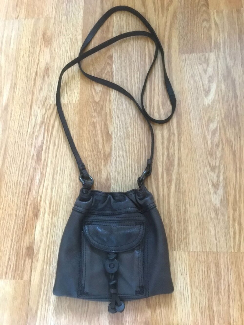 Old Navy Vintage Genuine Leather Mini Crossbody Bag Y2K Boho Festival